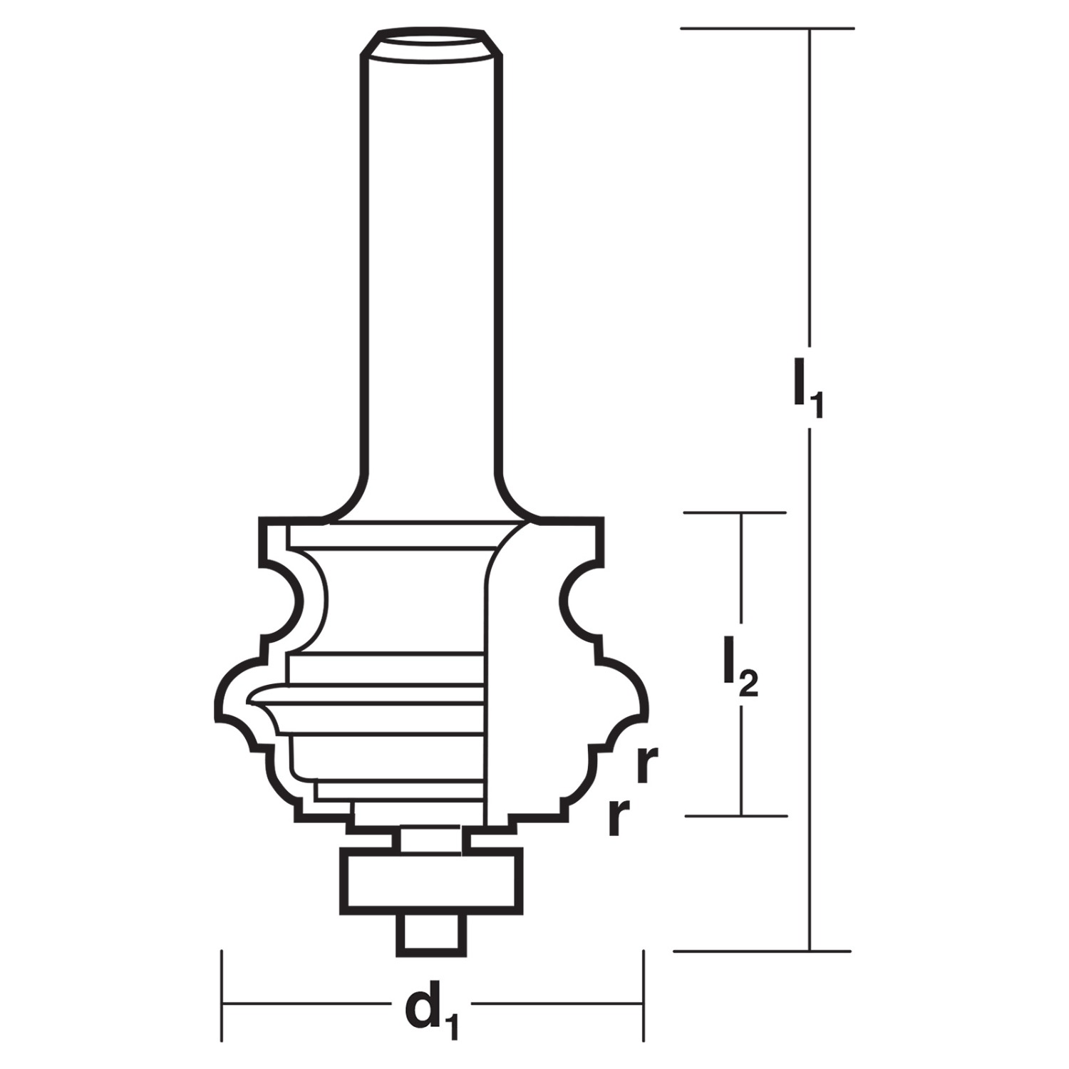 2 Flute - Multi Form Combination Bit with Ball Bearing Guide - Carbide ...