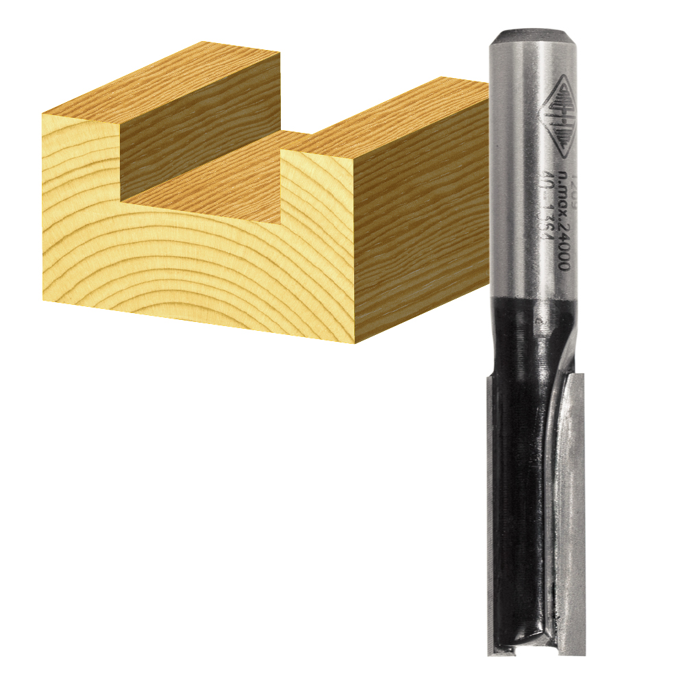 CARB-I-TOOL CARBITOOL T 206 M 6mm x ¼” SOLID CARBIDE STRAIGHT CUT ROUTER BIT 