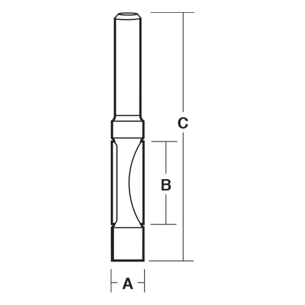 2 Flute - Flush Trimming Bit with Pilot - Carbide Tipped - Image 2
