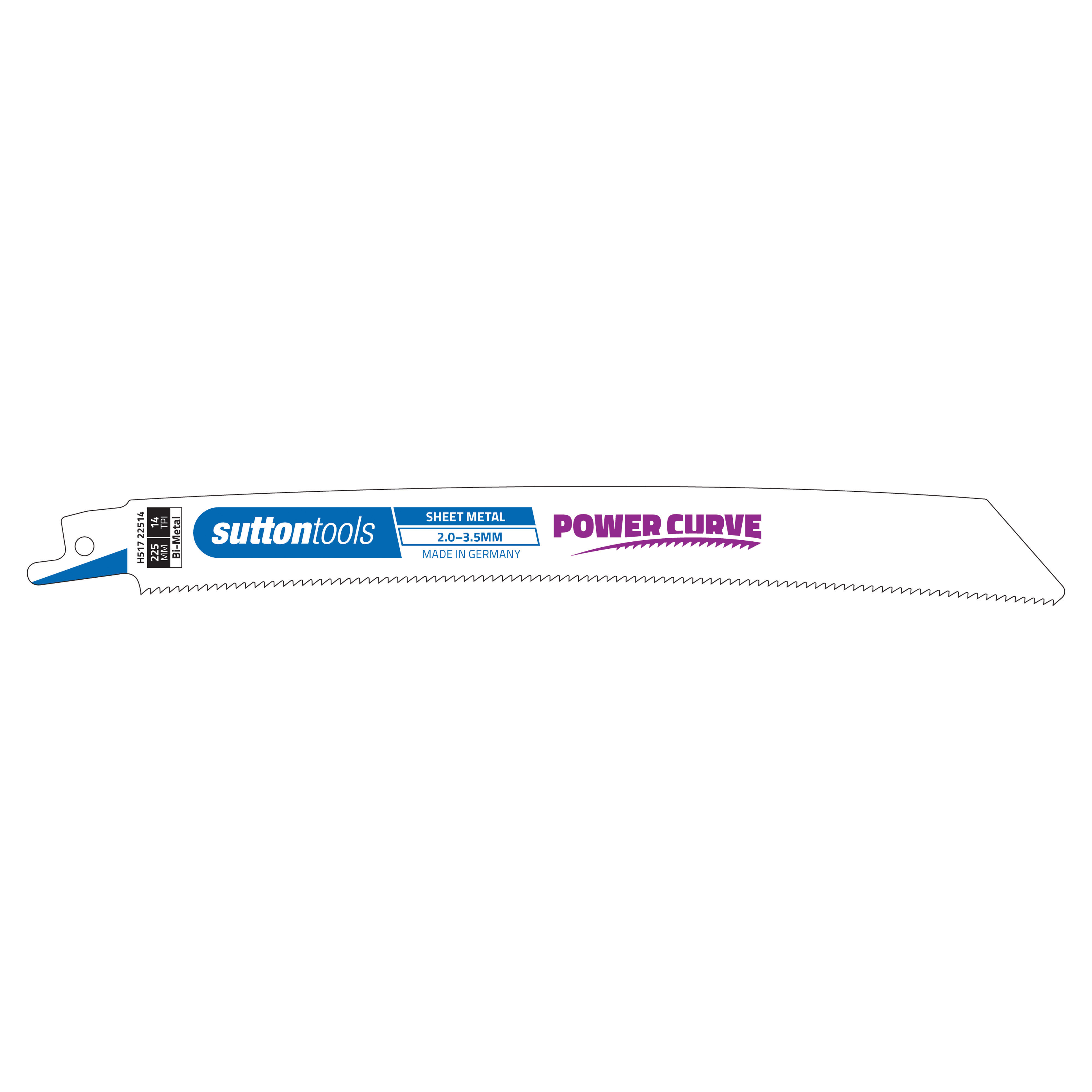 Sheet Metal Reciprocating Blades - 2.0-3.5mm - Power Curve