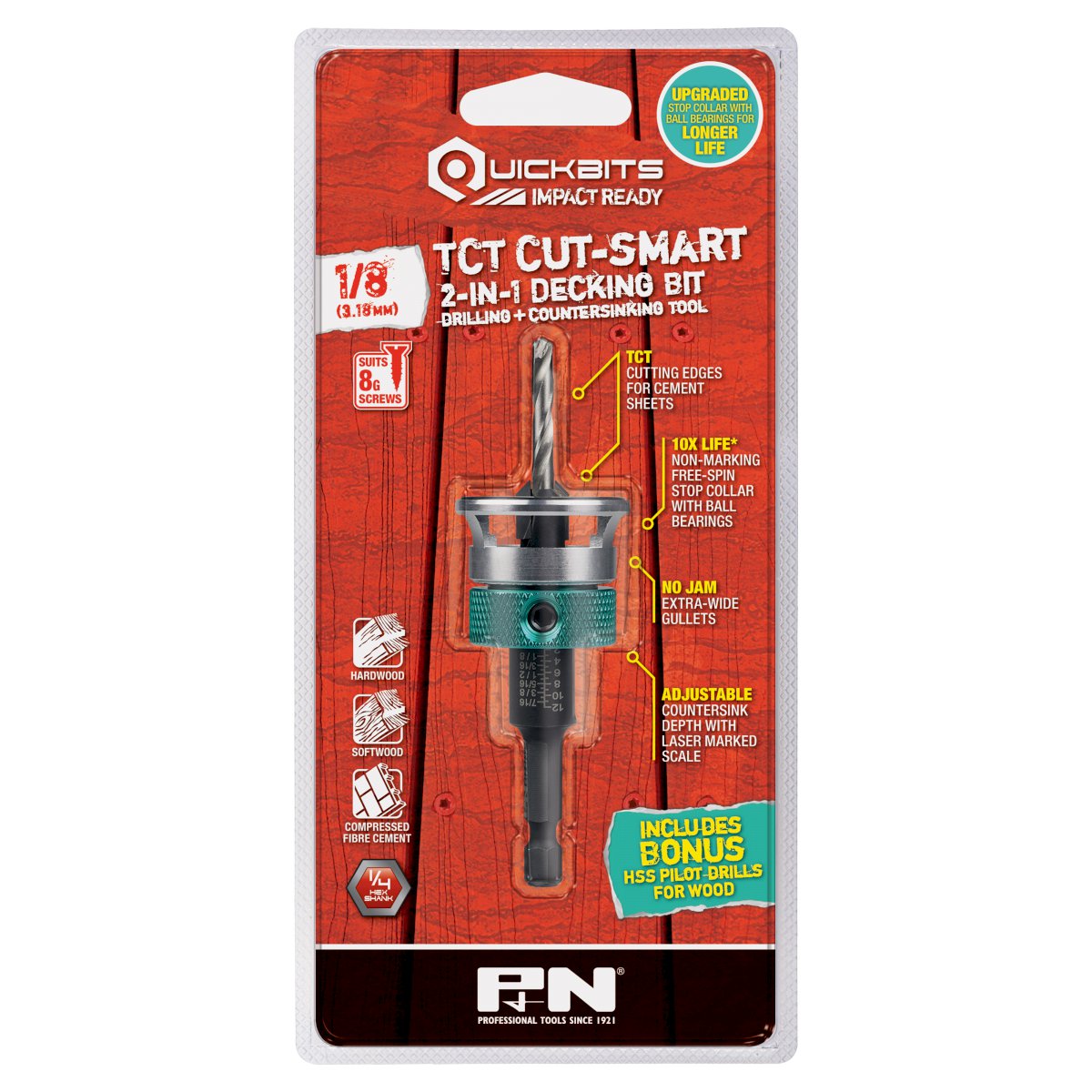 Drill Countersink - Quickbit - TCT Cut-Smart