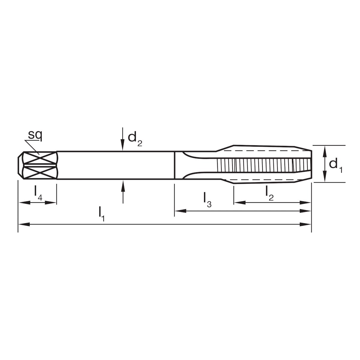 Straight Flute Taps - Rp (BSPPL) - Bottoming